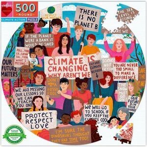 eeboo 500 Piece Round Puzzle-Climate Action New and‎ Sealed.